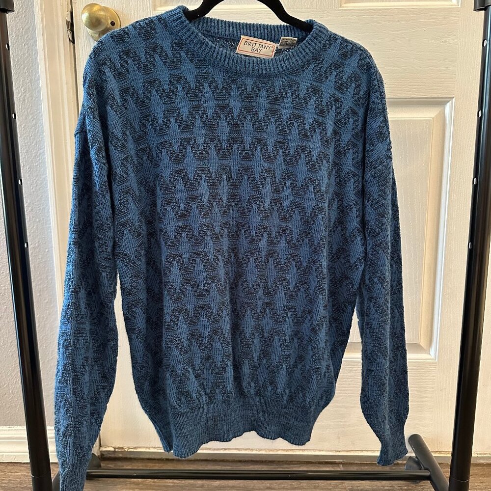 Vintage Brittany Bay Blue Sweater Size M